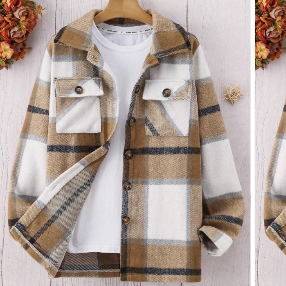 NWT Girls 5T flannel shacket jacket